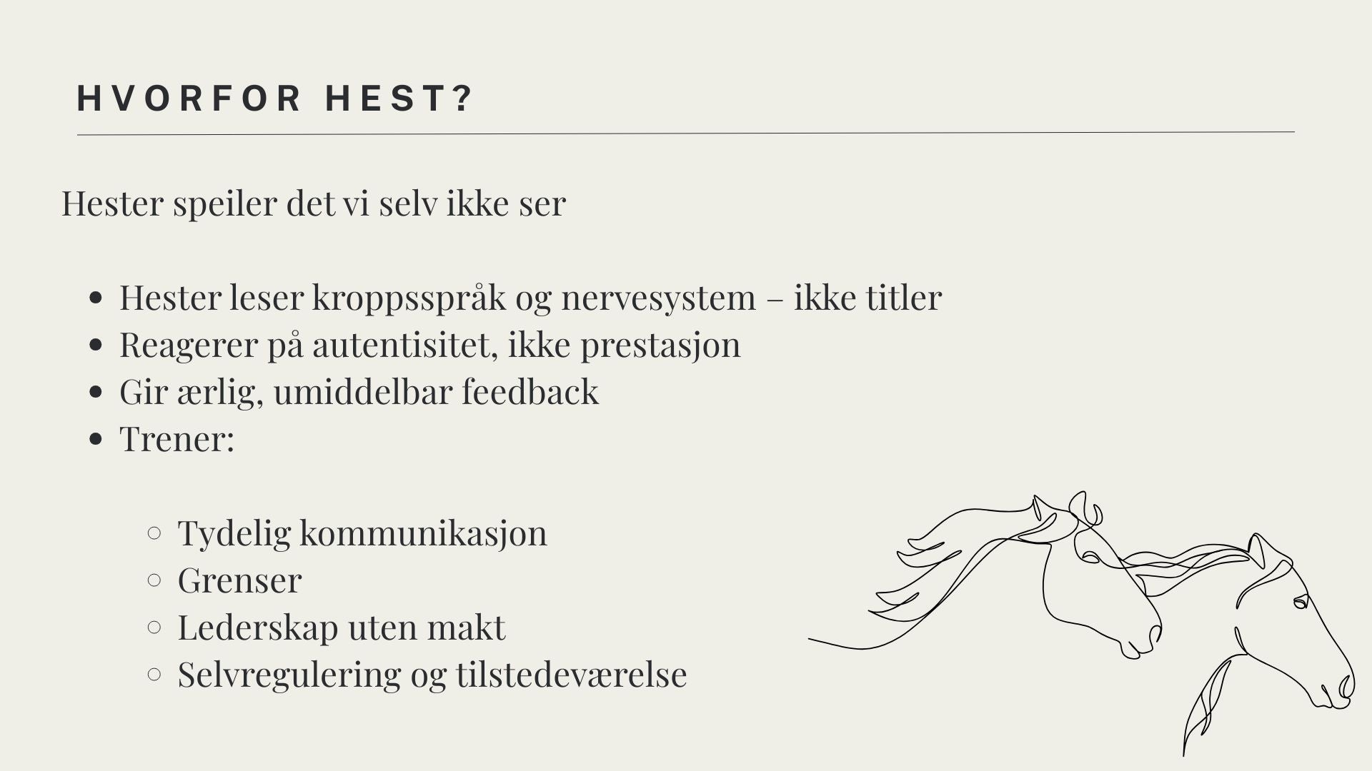 Hest i bedrift