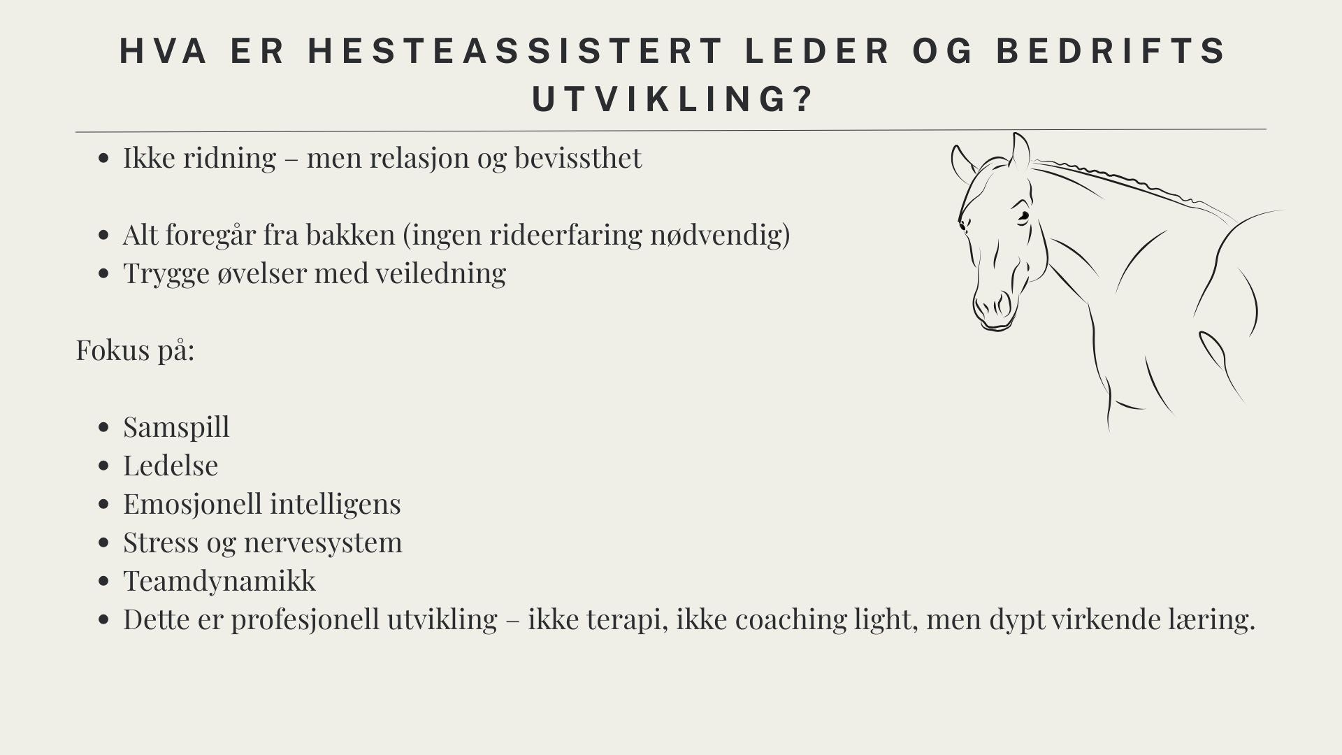 Hest i bedrift